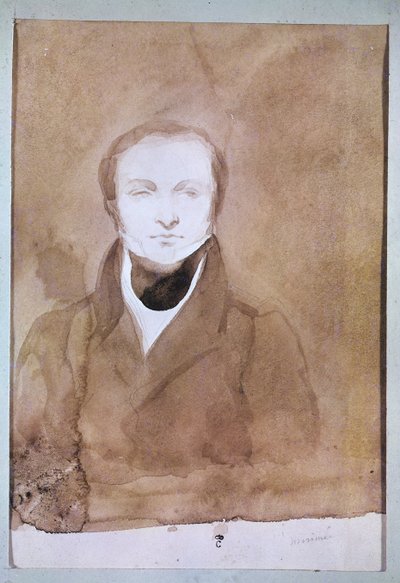 Portret van Prosper Merimee (1803-70) door Charles Emile Callande de Champmartin